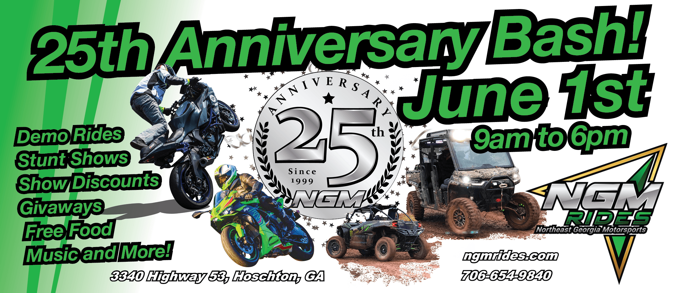25th Anniversary Bash on June 1st at Northeast Georgia Motorsports